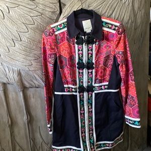 Anthropologie Elevenses- Satsuma embroidered jacet.